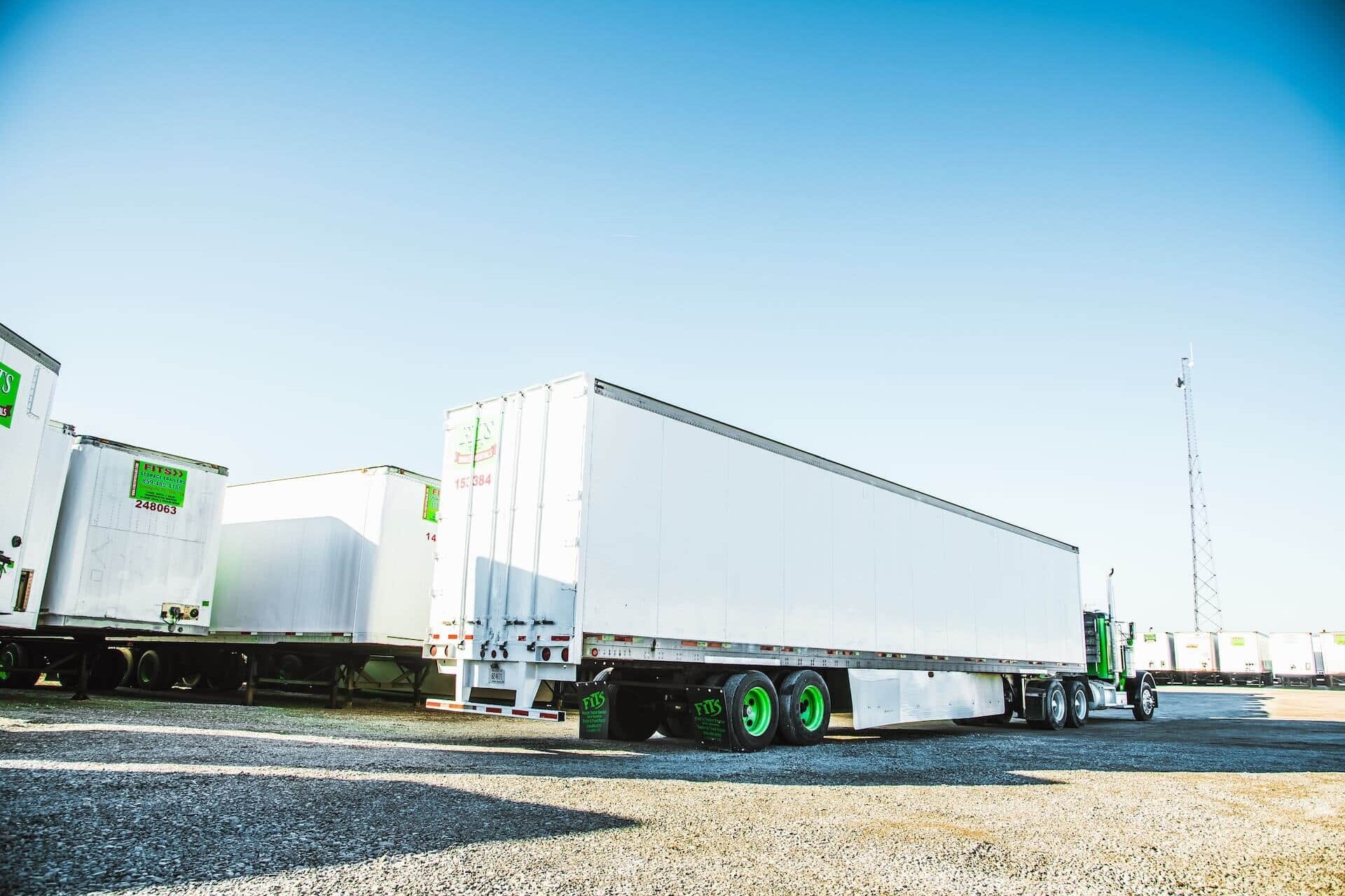 storage trailers in lot